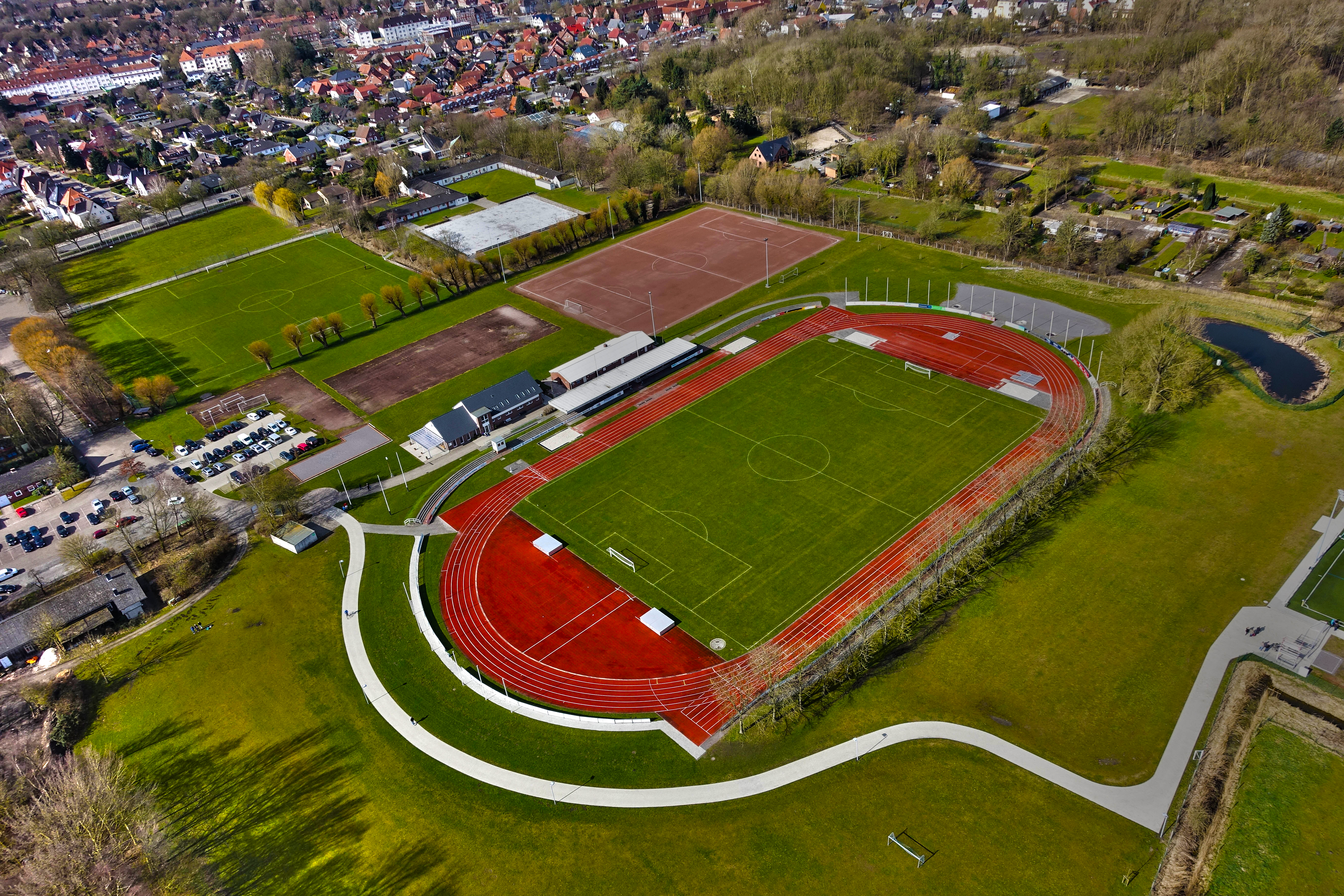 Luftaufnahmen vom Sportpark Freiligrathstraße Wilhelmshaven